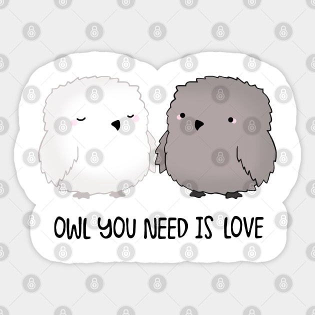 Owl You Need is LOVE Sticker by staceyromanart